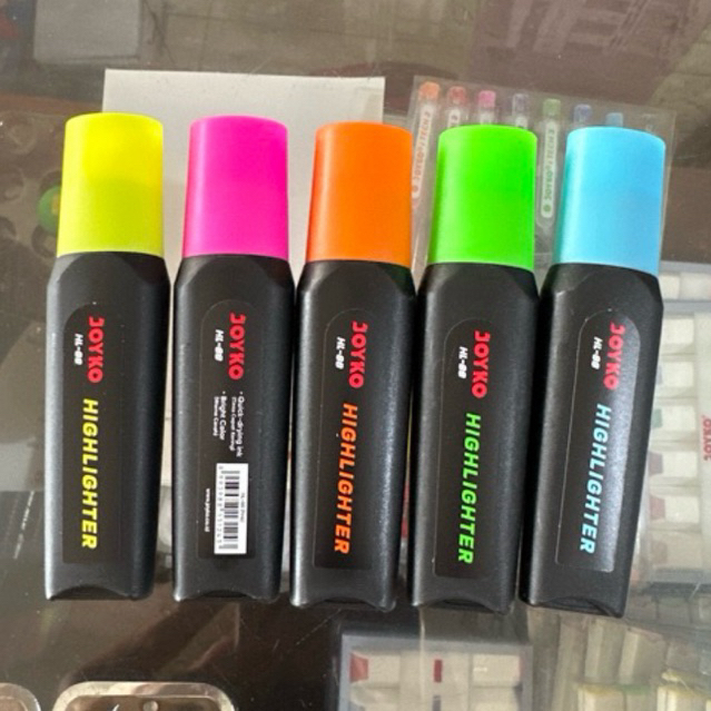 

( 1 Pcs ) HL-88 Joyko Highlighter Neon Colour / Penanda Berwarna HL88 tersedia 5 Warna