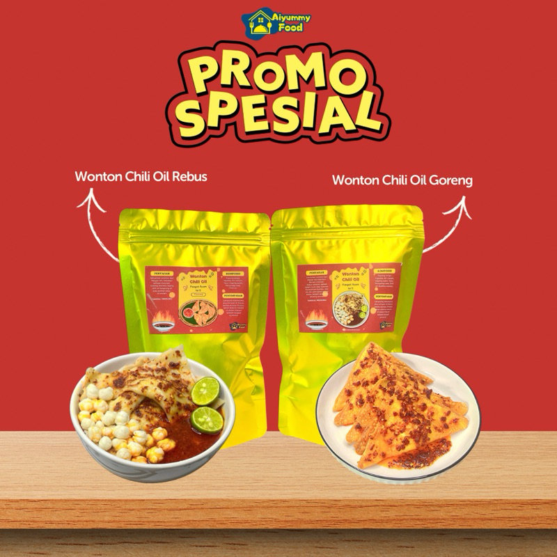 

Paket Bundling Wonton Chili Oil | Paket Hemat Pangsit Ayam