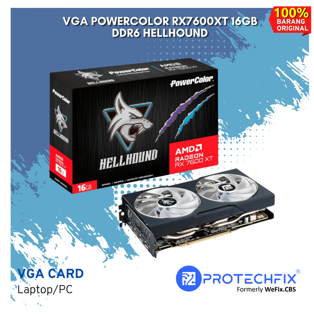 VGA Powercolor RX7600XT 16GB DDR6 Hellhound