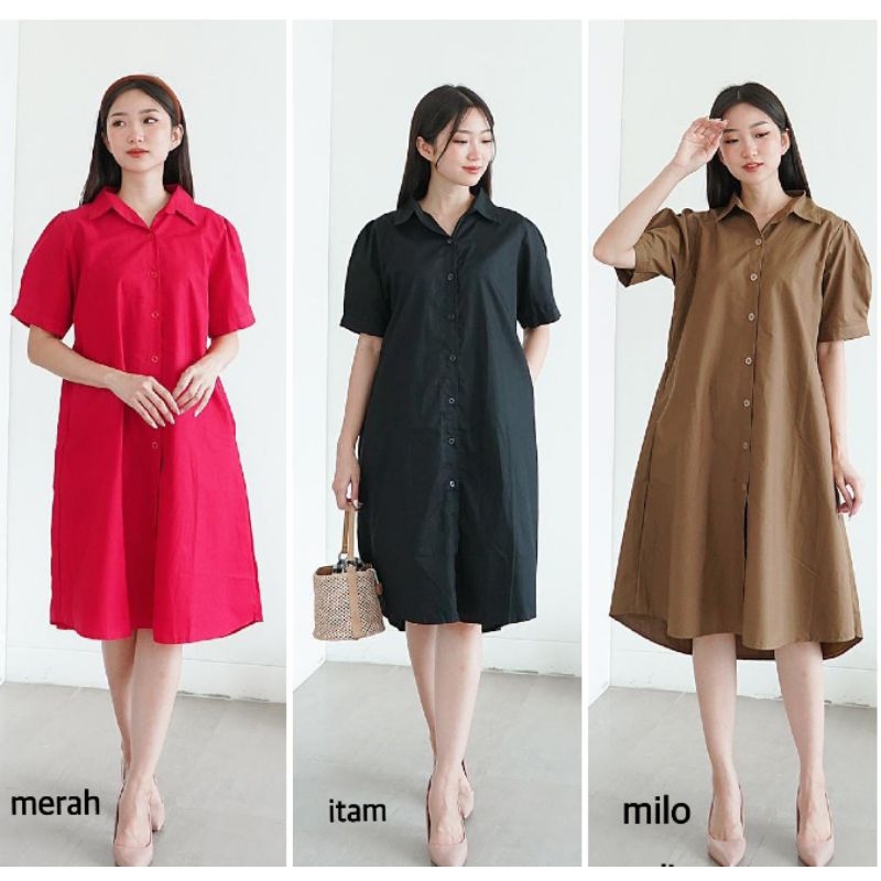 BAJU TERUSAN WANITA/BAJU TERUSAN WANITA CASUAL DRESS KEKINIAN/BAJU TERUSAN/WANITA DRESS KOREAN STYLE