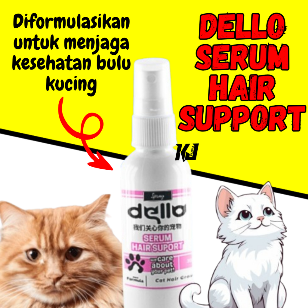 Serum Vitamin Bulu Kucing Spray Dello Penumbuh Dan Anti Rontok Bulu Kucing Spray Anabul Kesayangan A