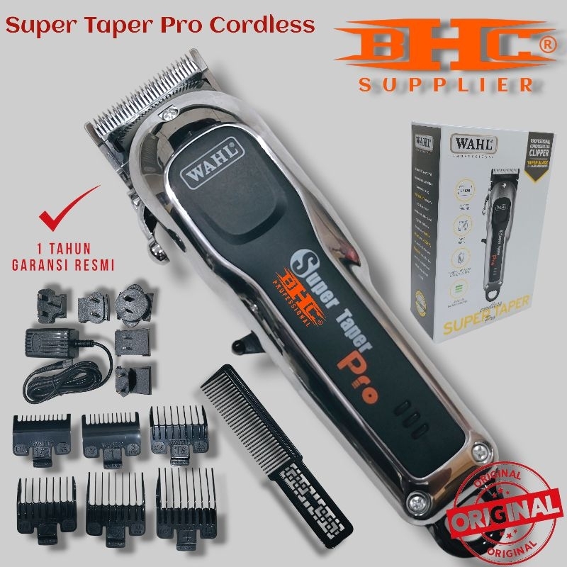 Wahl Super Taper Pro Cordless Original Garansi Resmi Mesin Pencukur Rambut Wireless Tanpa Kabel Char