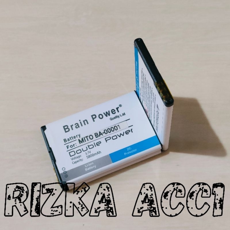 Baterai Batre for Mito 220 , Mito 122Q BA-00001 Doubel Power Battery Hp