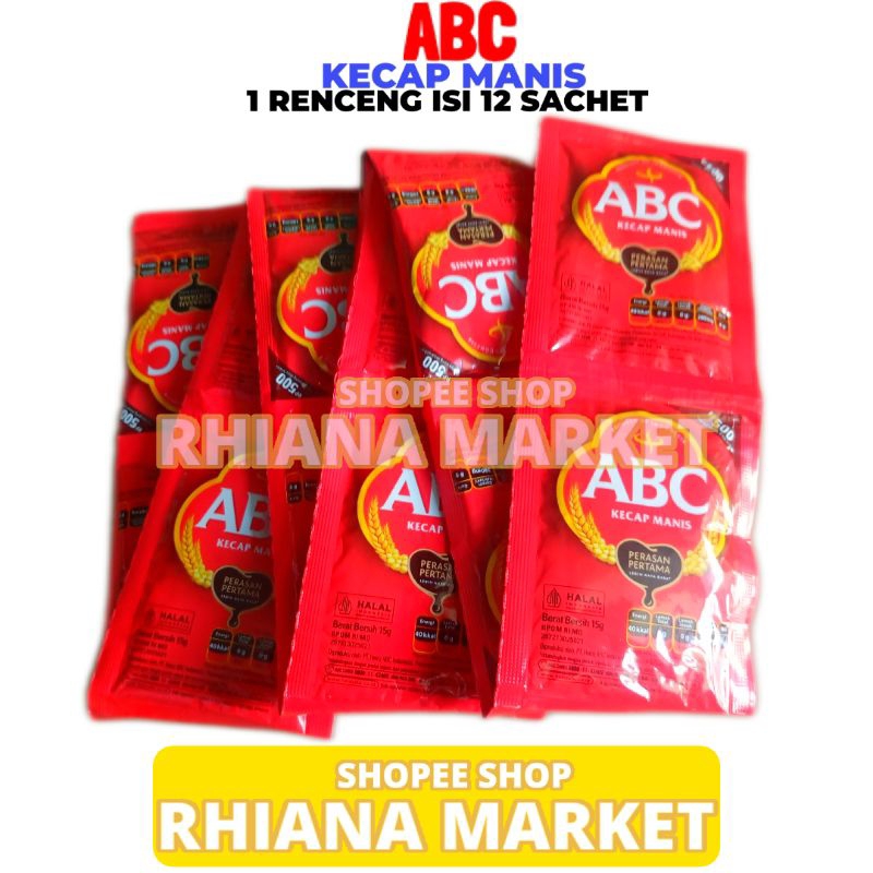 

ABC Kecap Manis Kedelai Rencengan (12 Sachet) 15ML