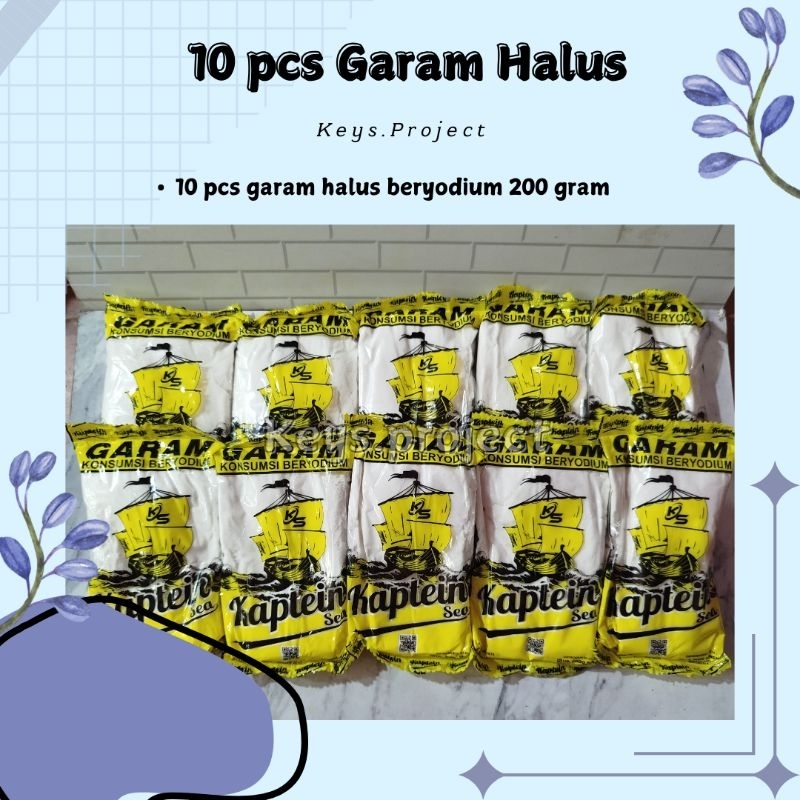 

10 pcs GARAM DAPUR BERYODIUM 200 gr / garam halus / garam yodium /