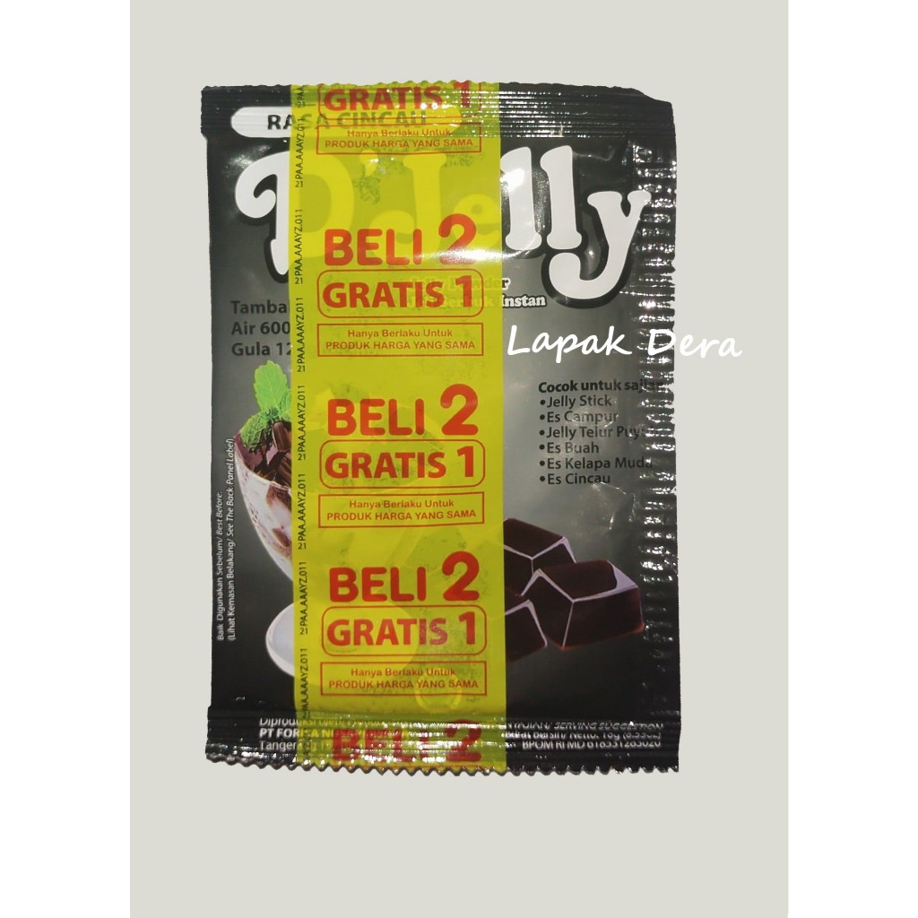 

ECER D'JELLY RASA CINCAU Jelly Powder/ Jeli Serbuk Instan Kemasan 10 gr