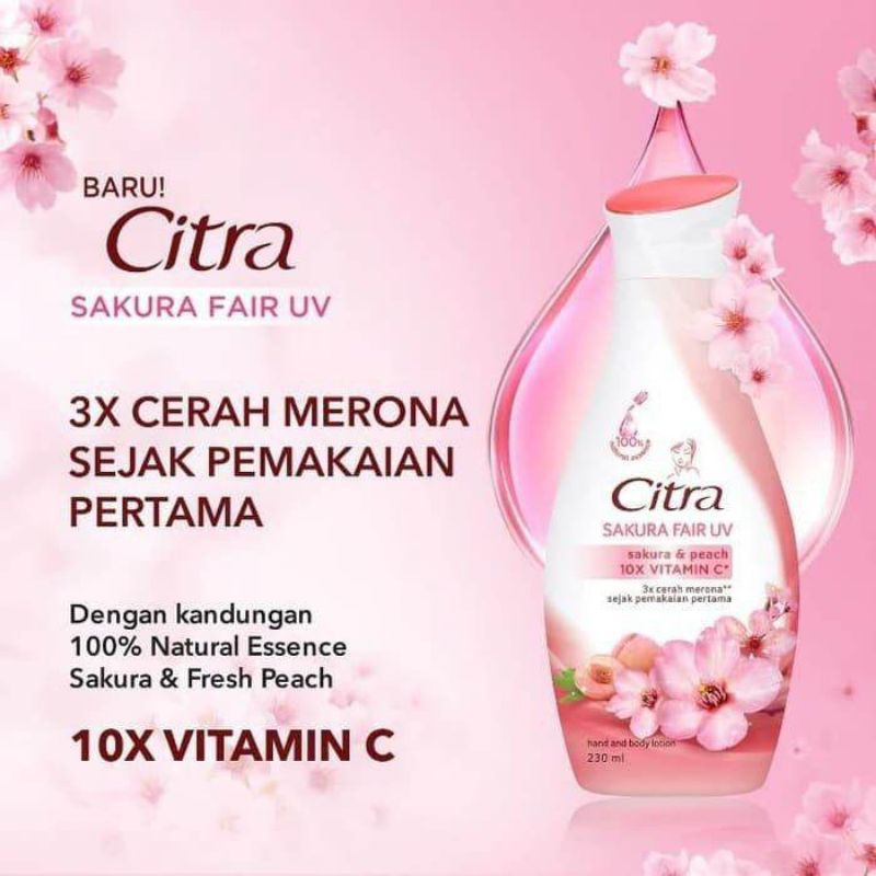 CITRA HAND & BODY LOTION SAKURA GLOW UV