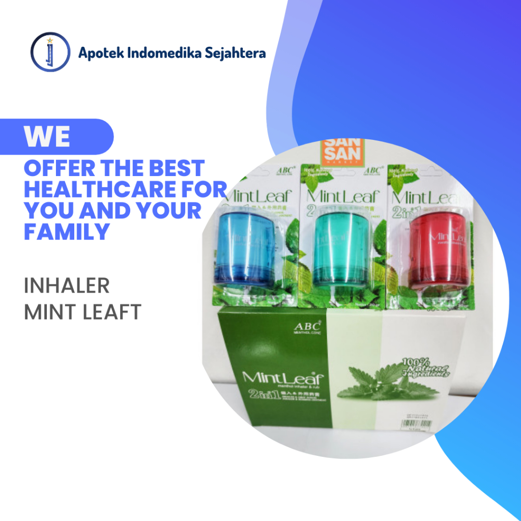 MINT LEAFT/Menthol ABC 2 in 1 Inhaler & Obat Gosok