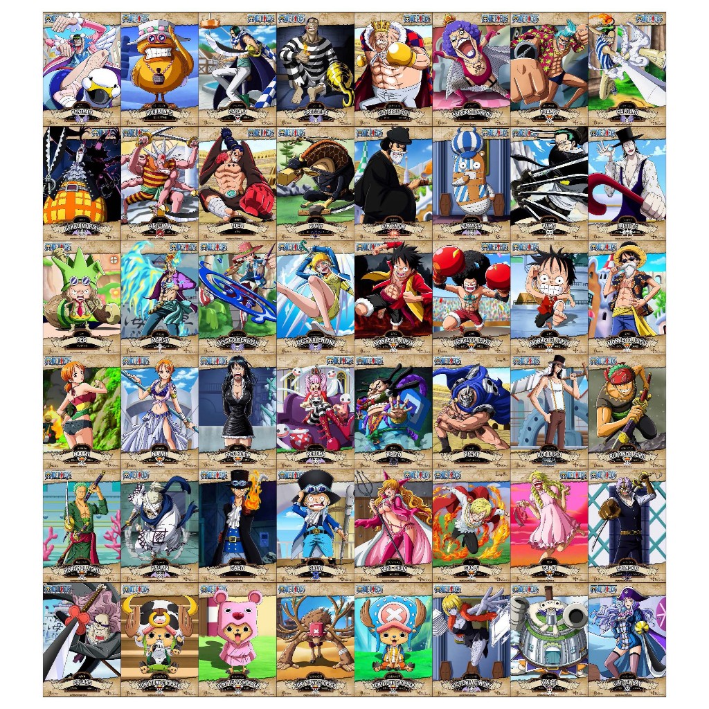 MINI STIKER ONE PIECE BOUNTY CHROMO (ISI : 54 PCS) WIBU STICKER IDOL KOREA JPOP ANIME JAPAN JEPANG P