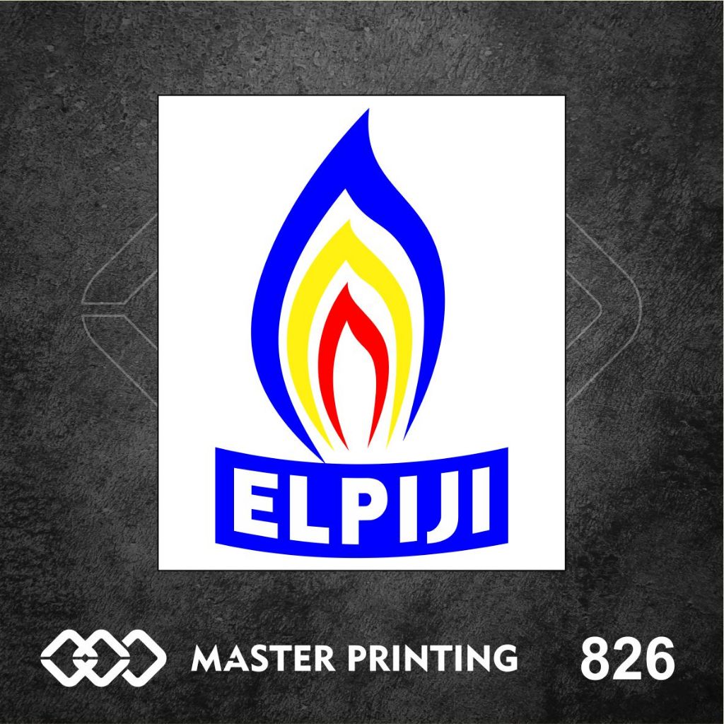 

826 - Stiker Logo Gas ELPIJI (LPG), Sticker Vinyl, Premium, Tahan Air, Termurah, dan Bisa Custom