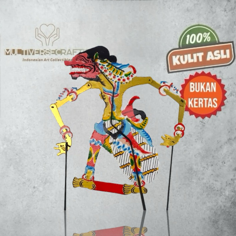 Wayang Mainan Anak Buto Cakil 55 cm Kulit Asli Bukan Kertas