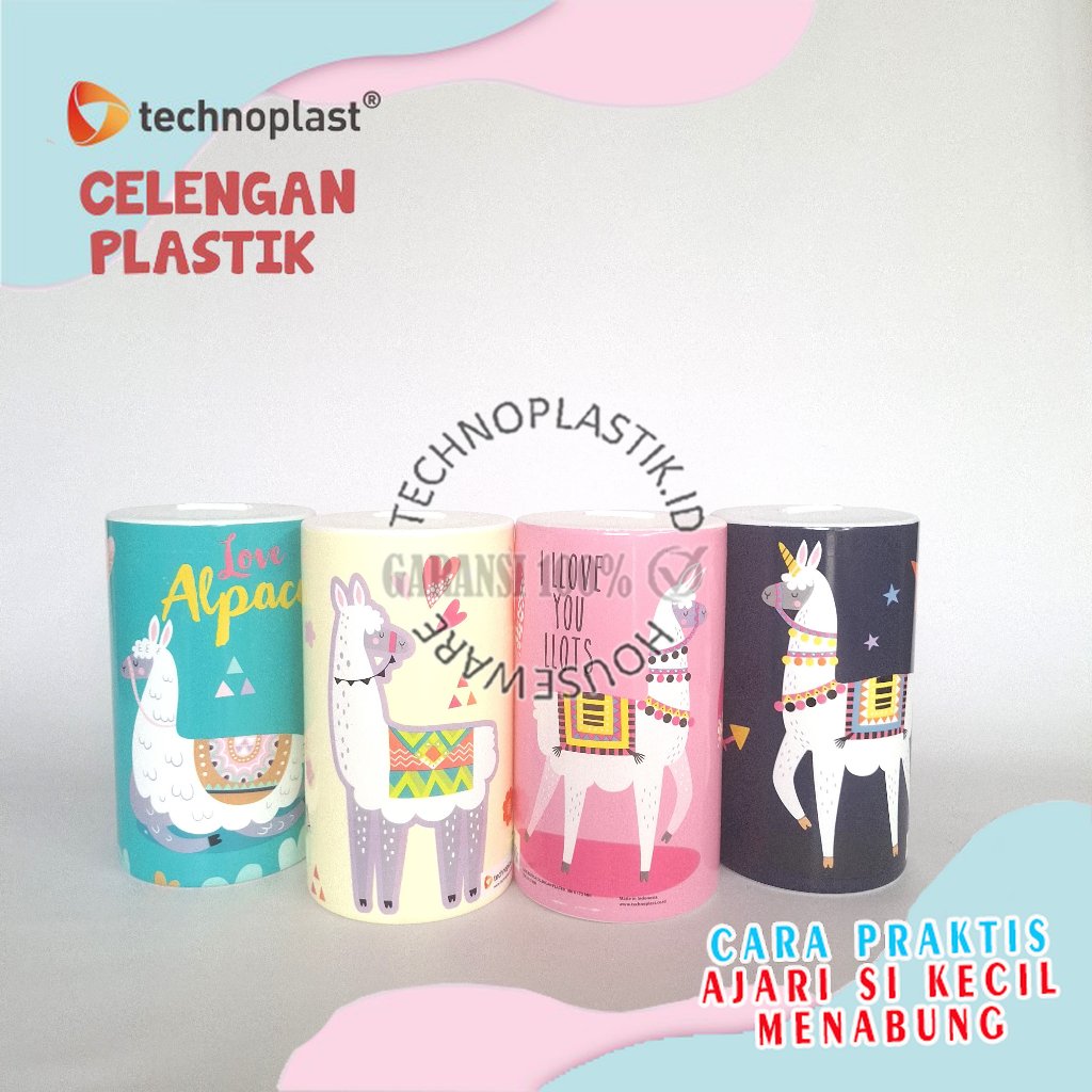 TECHNOPLAST Coin Bank / Celengan Plastik 100 X 175 Mm Princess Wishes