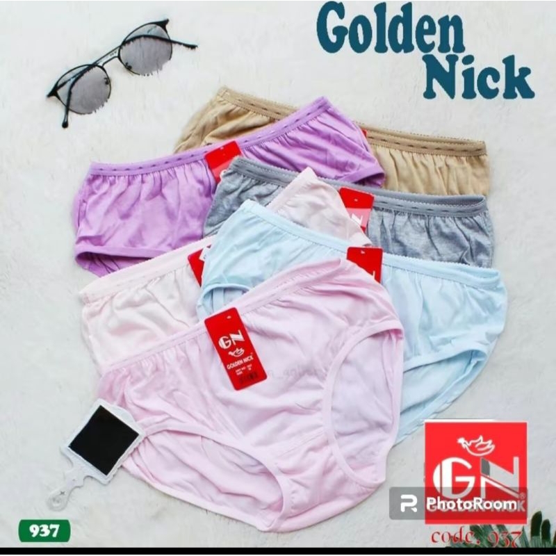 celana dalam wanita , golden nick 937 939,celana dlm wanita set, 6pcs, golden nick pakaian dlm katun