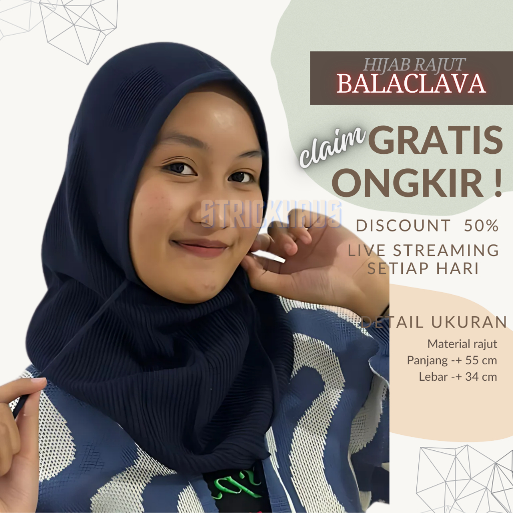 hijab BALACLAVA rajut- hijab rajut wanita