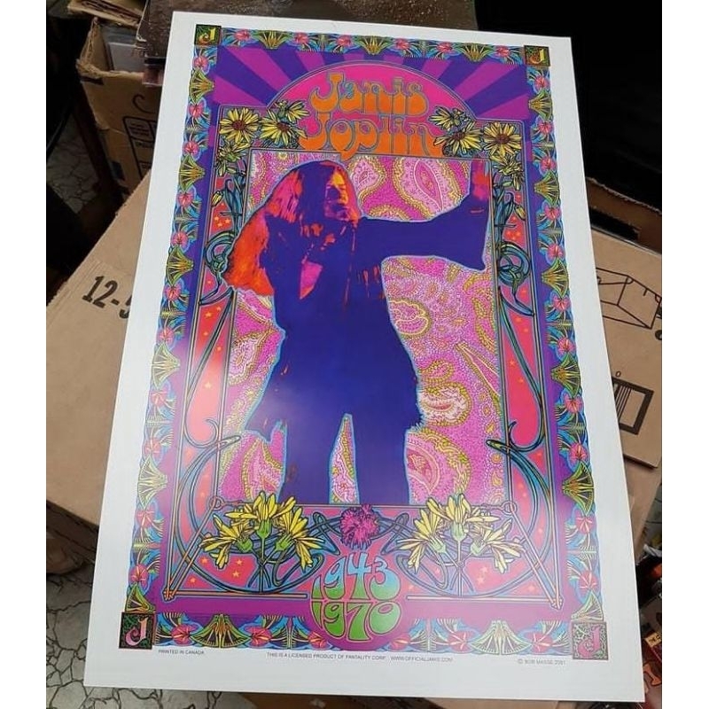 ART WORK POSTER KONSER ORIGINAL JANIS JOPLIN POSTER BAND OFFICIAL LIMITED EDITION 1999
