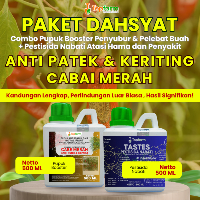 Pupuk Pestisida Topfarm / Obat Patek Cabe Buah / Obat Cabe Merah Kena Patek / Obt Patek Untuk Cabe M