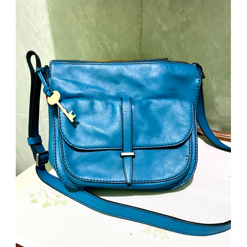 Preloved FOSSIL Ryder Crossbody Cerulean