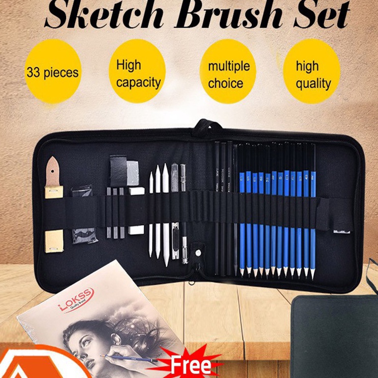 

Best Discount 33PCSSet Sketch Pensil Pisau Penghapus dan Pensil Gambar untuk Keperluan Sekolah Pencil Drawing Set