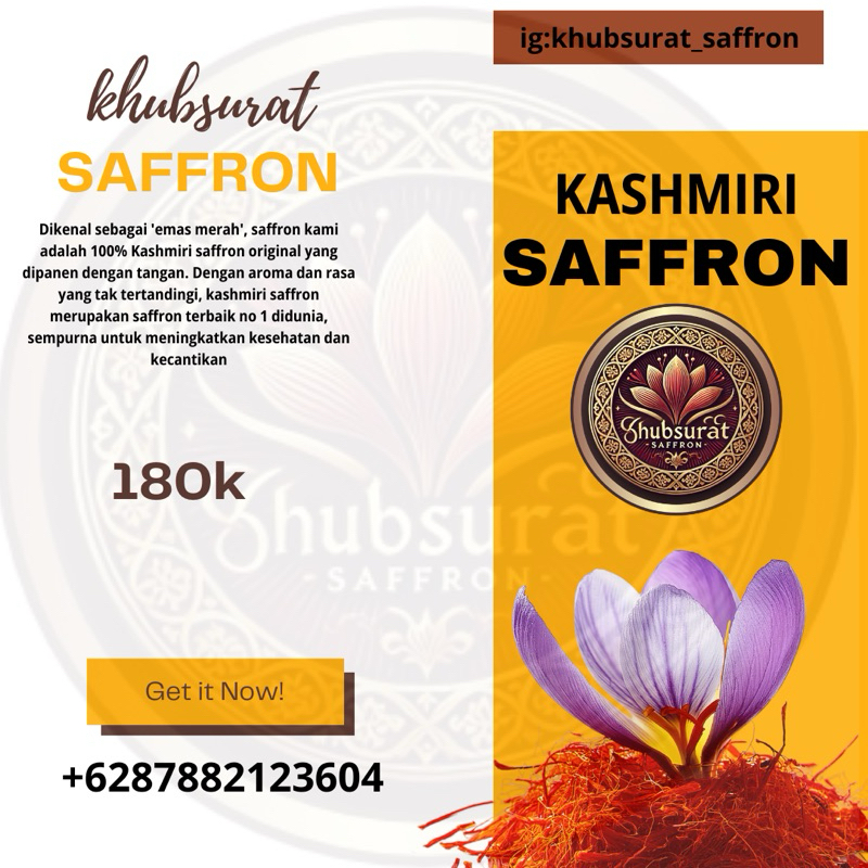 

kashmiri saffron,100% original langsung diambil dari kashmir perbatasan india pakistan