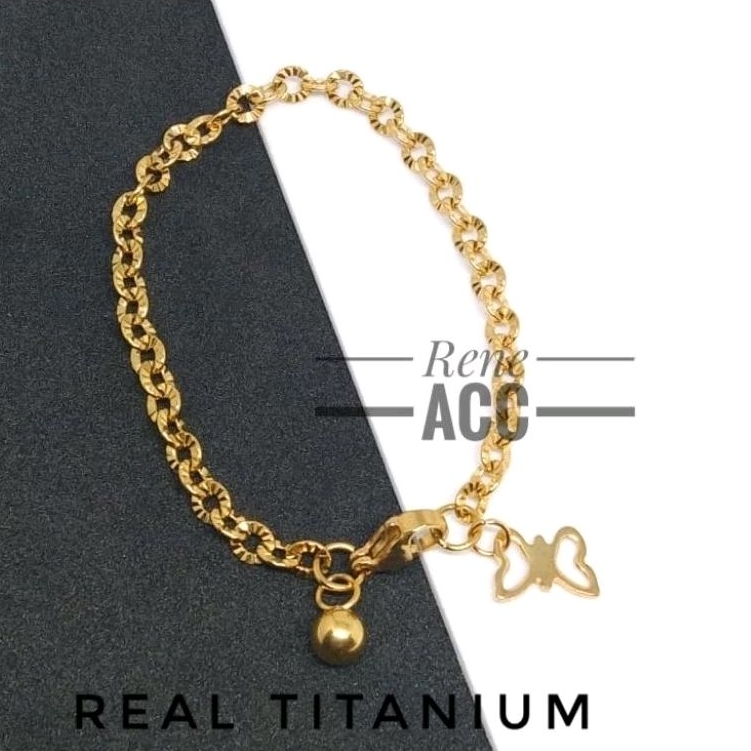 Gelang Titanium Anak Anak Titanium Asli Fasyen