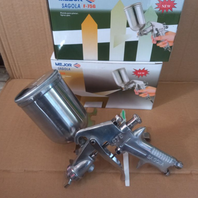 Recomended SPET SAGOLA  SPRAY GUN F75 TABUNG ATAS SAGOLA MEJOR
