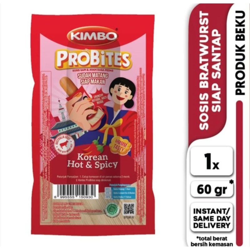 

Sosis KIMBO Probites Korean Hot & Spicy (1pcs)