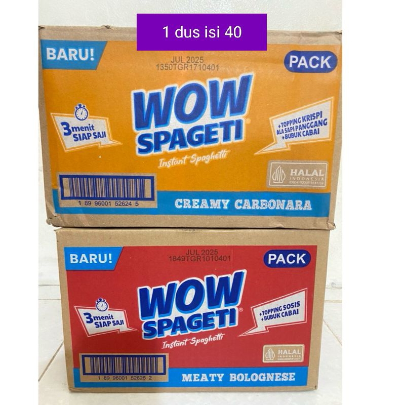 

Wow spaghetti 1 Dus isi 40 pcs