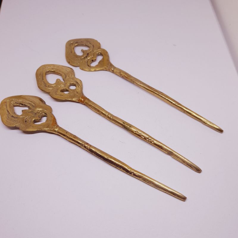 Tusuk konde kuno asli kuningan