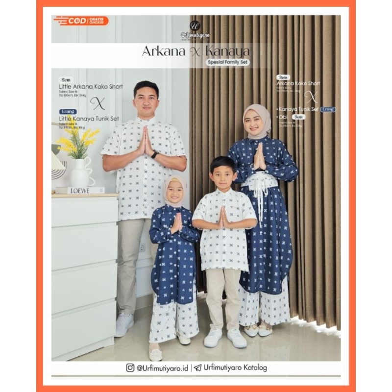 Sarimbit Keluarga Lebaran 2025 Motif Batik Modern Arkana X Kanaya Special Family Set by Urfimutiyaro