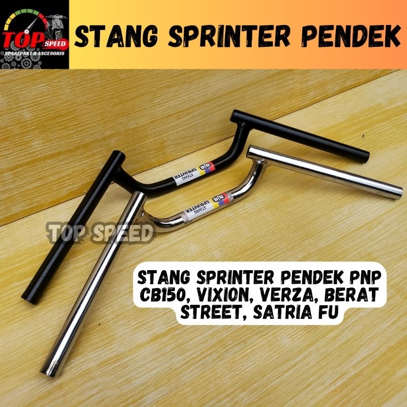 Stang Stir Sprinter Pendek Drag Racing Variasi Pnp Motor Yamaha Vixion Honda Cb150 Verza Beat Street