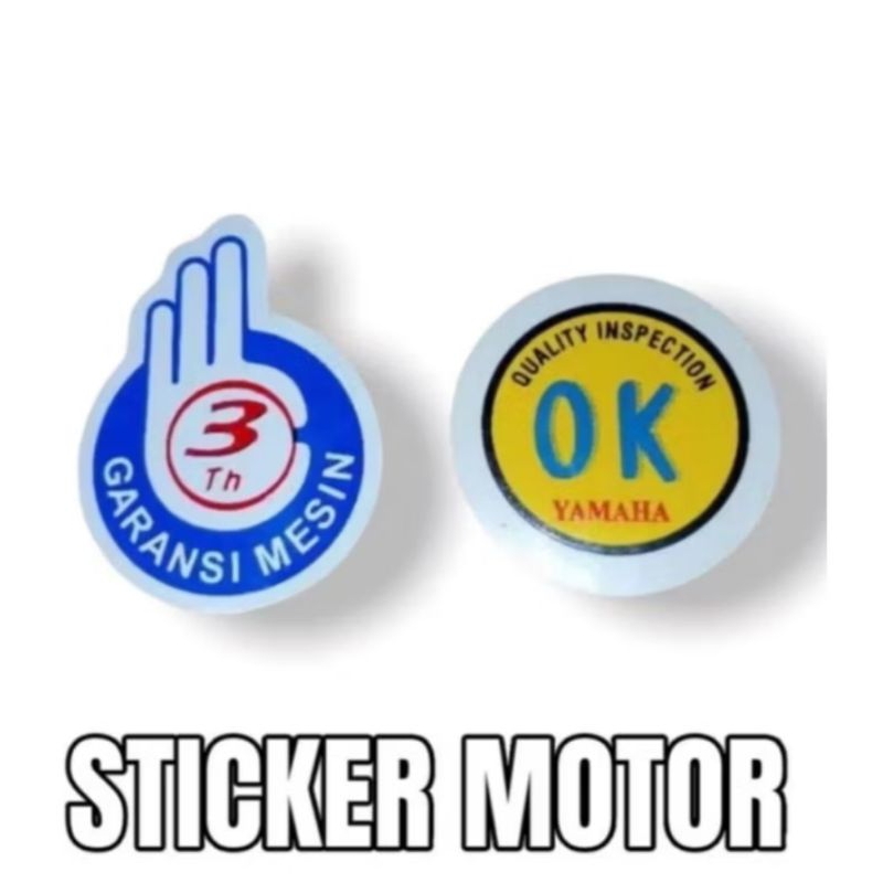 STIKER GARANSI 3 TAHUN OK YAMAHA