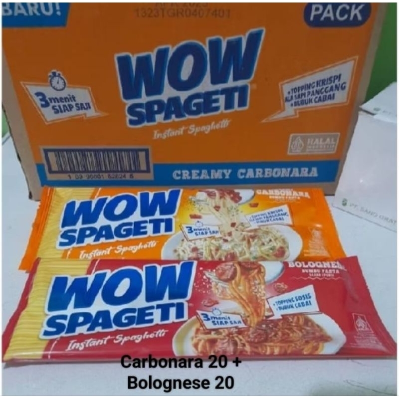 

Wow spageti Mix 1 Dus isi 40 (20 carbo + 20 bolo)