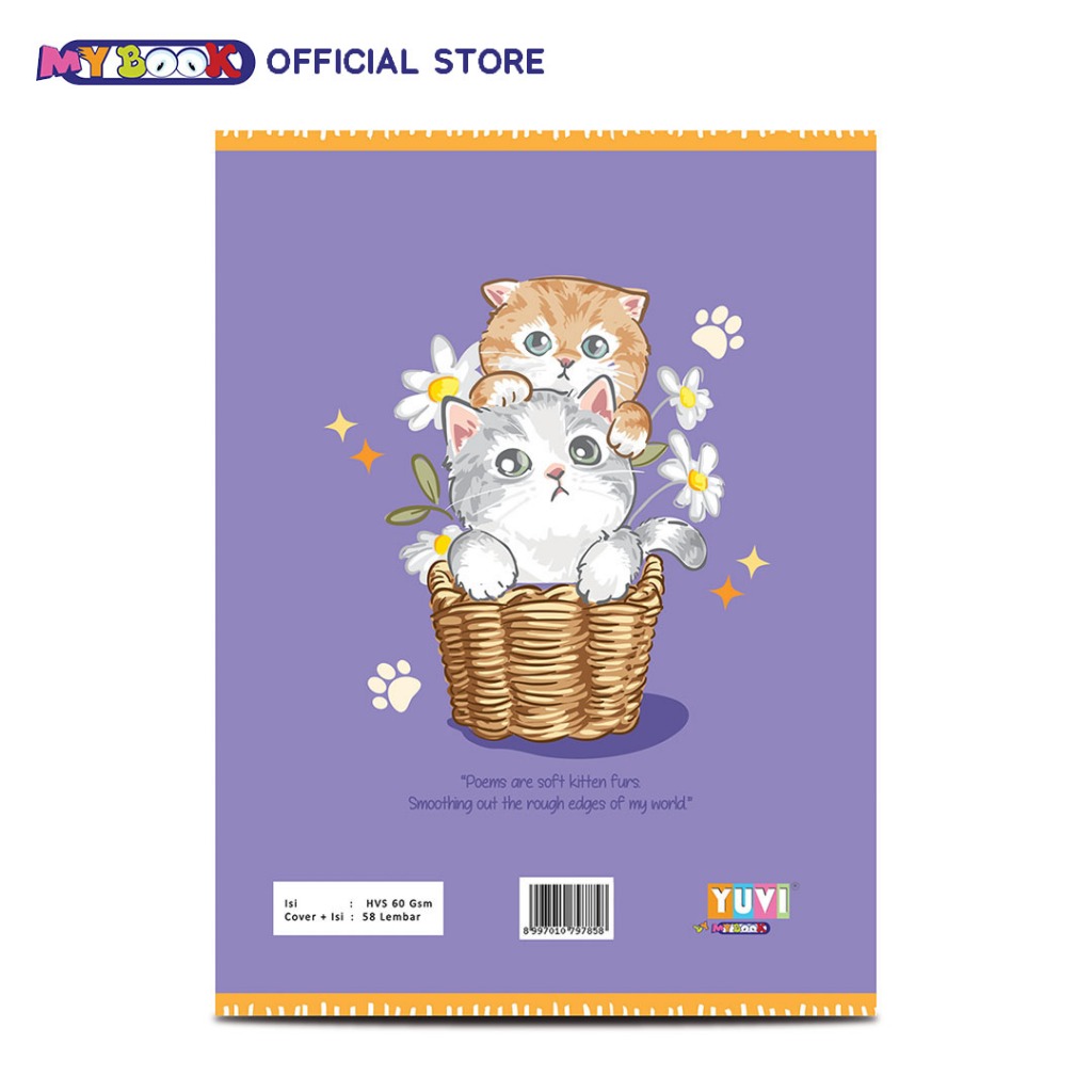 

[Whispers] My Book Yuvi Buku Tulis Cat Cartoon 38 Lembar - 10 Buku