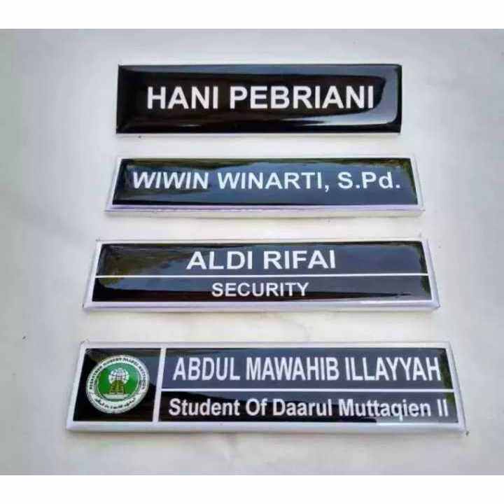 

Nama Dada Name Tag Akrilik ,Magnet, Peniti, Dokter, Karyawan, Guru ,Siswa, ASN, PNS DLL