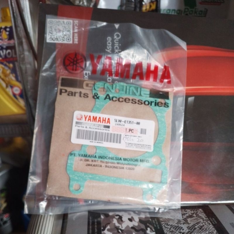 gasket per pak block blok mio sporty mio soul asli