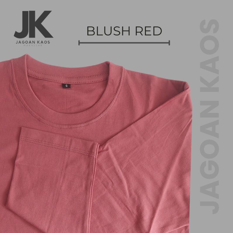 JAGOAN KAOS BLUSH RED PANJANG COMBED 24S UNISEX PREMIUM