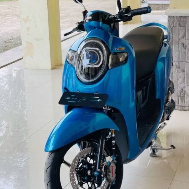 decal polos biru metalik candy, Scoopy full body