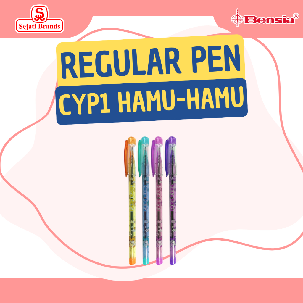 

Bensia Pulpen CYP1 Hamu-hamu Isi 12 Pcs / Ballpoint Motif Hamster