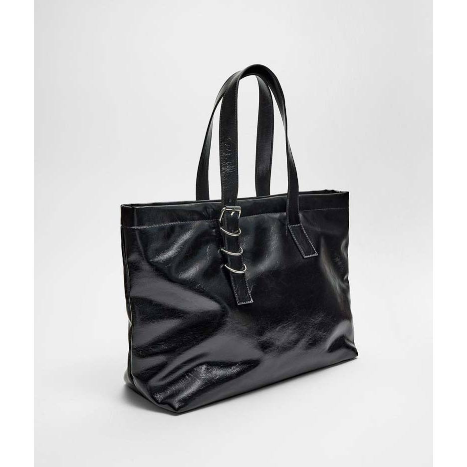 Tas Totebag Wanita STRADIVARIUS Bozorg Hitam PU Leather Branded Besar Muat Banyak – Factory Outlet I