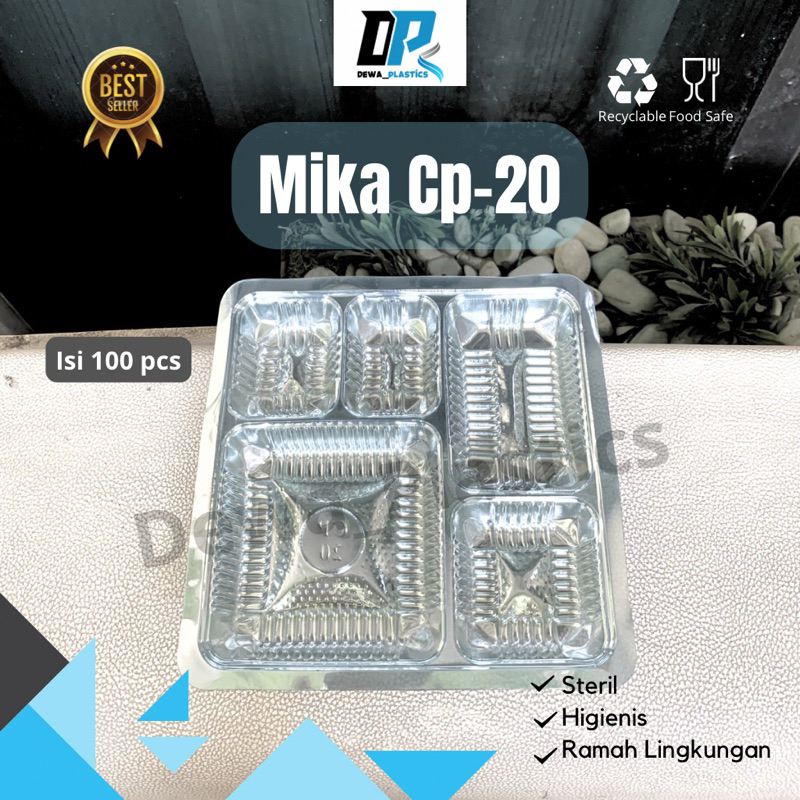 [ISI 100 PCS] Mika Cp-20 / Mika Untuk Nasi berkat / Mika sekar Dus Nasi Bening / Mika untuk tempat m