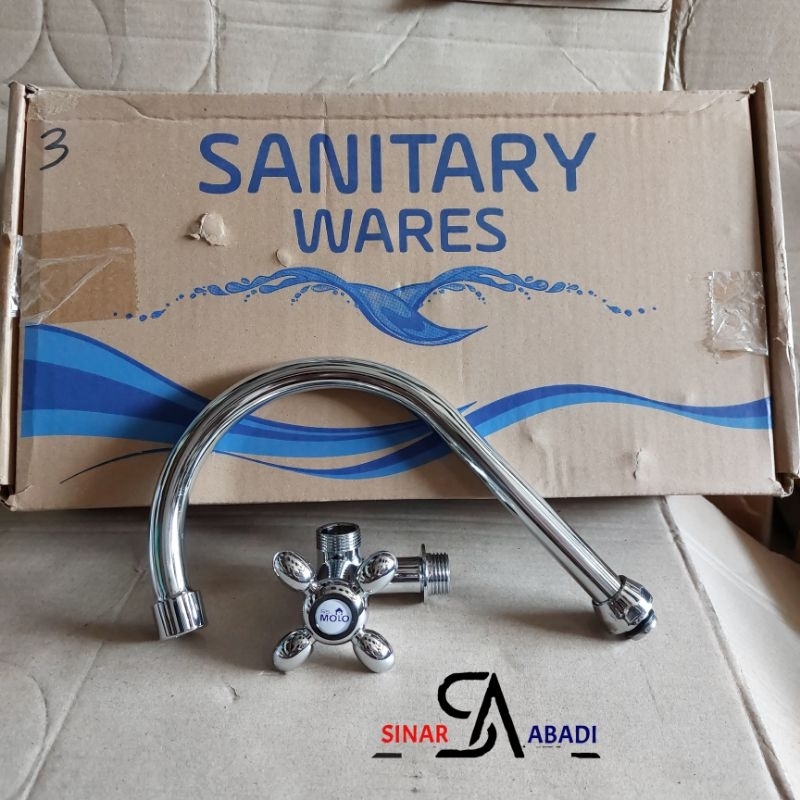 KERAN ANGSA TEMBOK SOANG /KRAN DAPUR CUCI PIRING 1/2" GARANSI 1BULAN