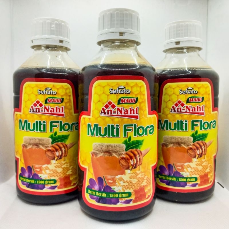 

Madu Multiflora 1500 gram an-nahl | Madu Asli murni Madu Ternak Multiflora 1.5 kg