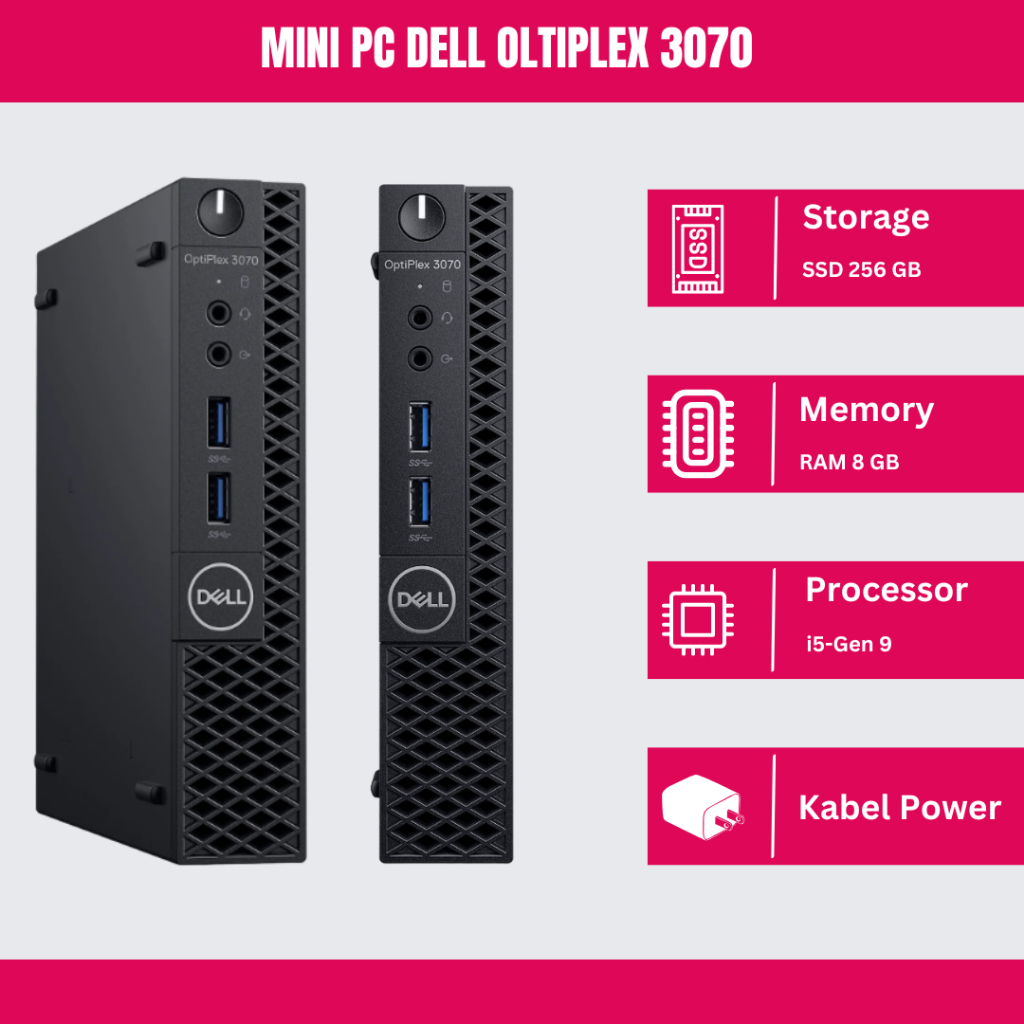 MINI PC DELL OLTIPLEX 3070 i5 Gen 9 Seken Berkualitas