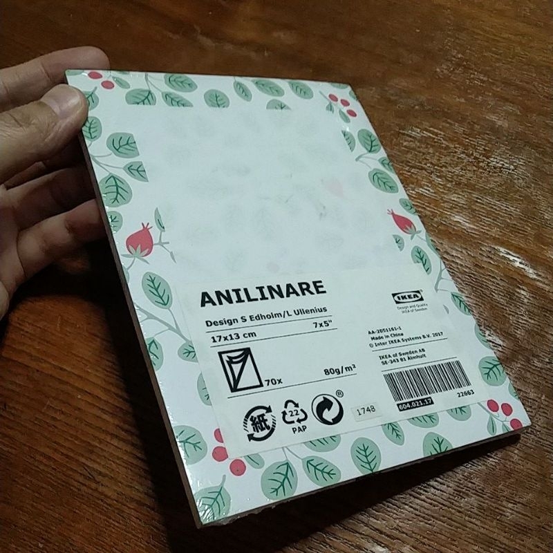 

IKEA ANILINARE memo pad kertas memo hiasan daun hijau kertas surat 17x13cm 70pc