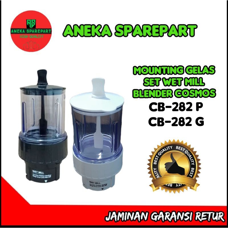 mounting gelas set wet mill blender cosmos CB-282 G,CB-282 P  original chopper blender cosmos