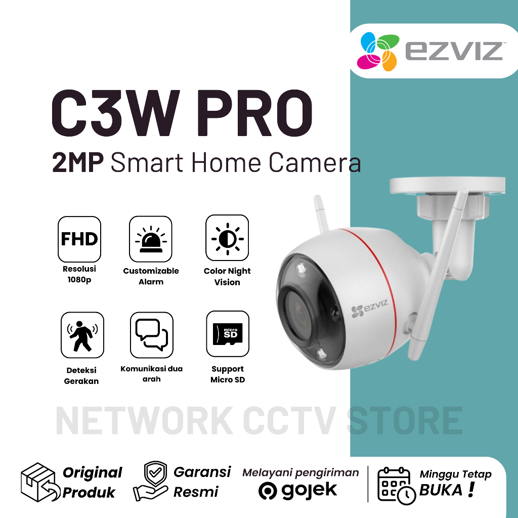 CCTV EZVIZ C3W PRO 2MP Smart Home Camera