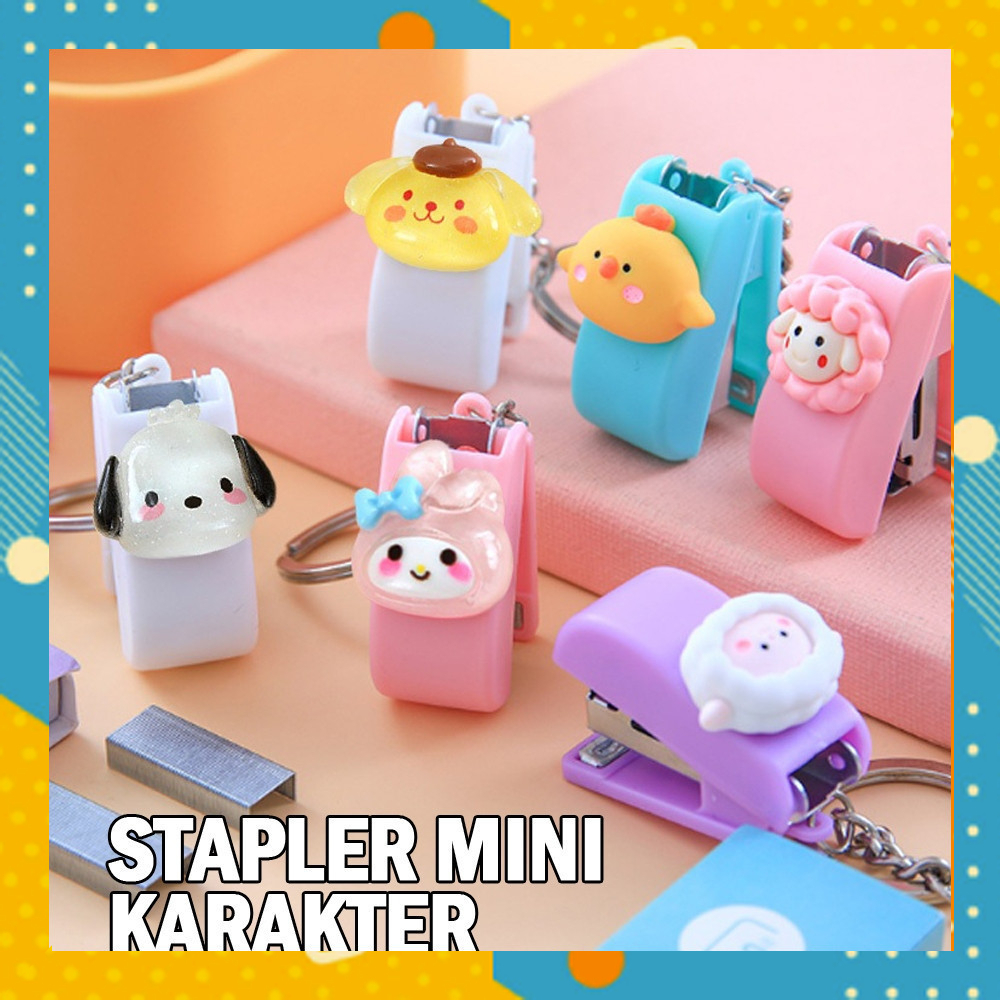 

Stapler MINI KARAKTER Hekter Kecil Klip Kertas Staples Clip Lucu AT3436A3