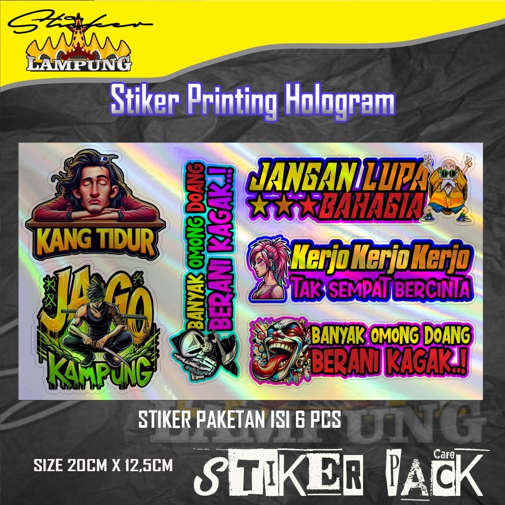 Sticker Pack Racing Stiker Pack Motor Kata - Kata | Stiker Pack Murah Hemat