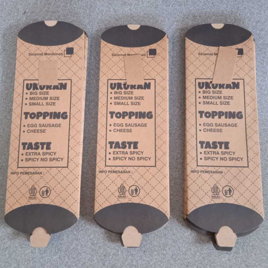

400 Lembar wadah kebab kraf tarikan / Dus kebab kraf ukuran 9 x 20 cm