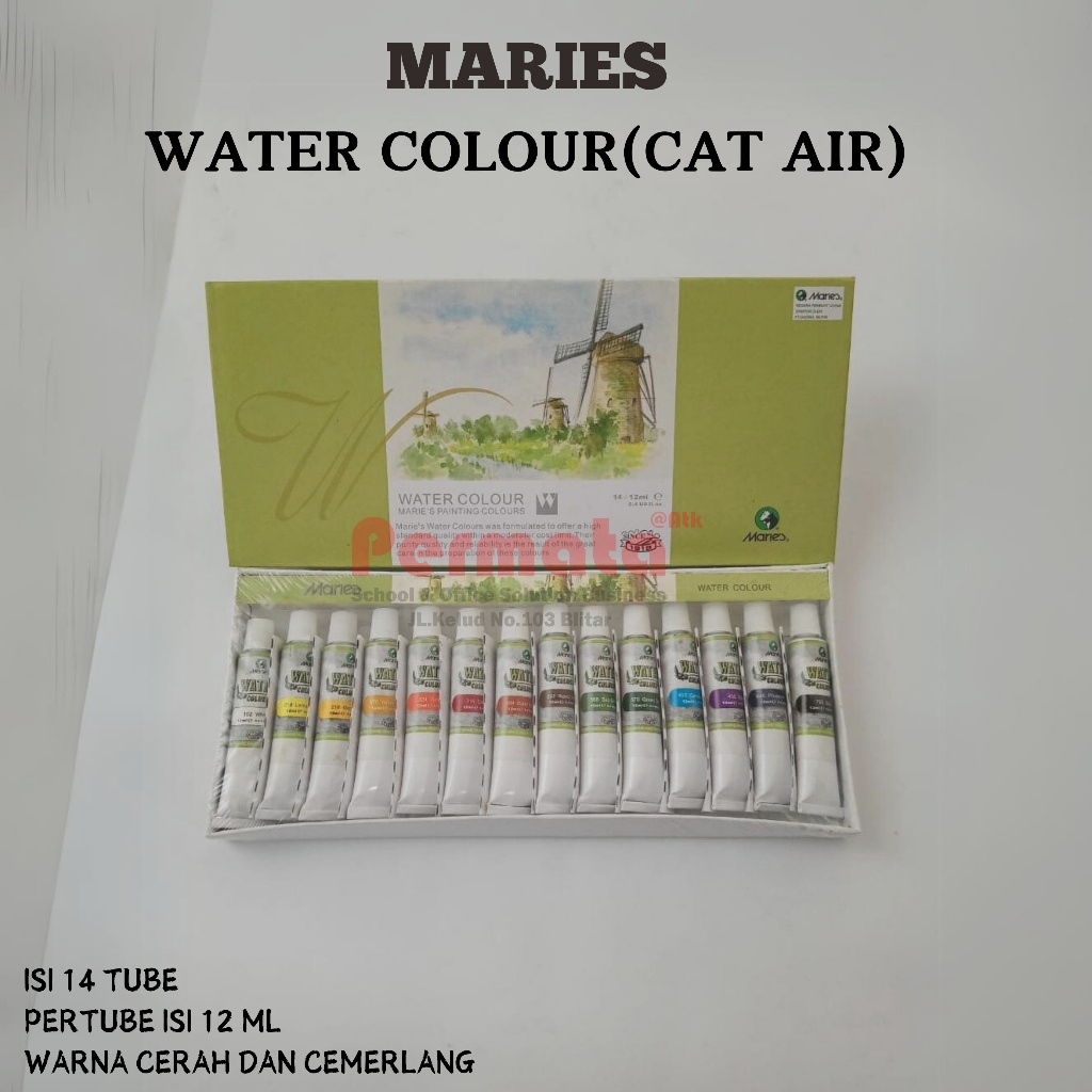 

Cat Air Maries Watercolour 18 Warna Isi 12 ML